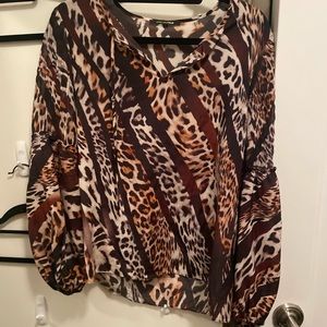 Kobi Halperin Leopard silk blouse